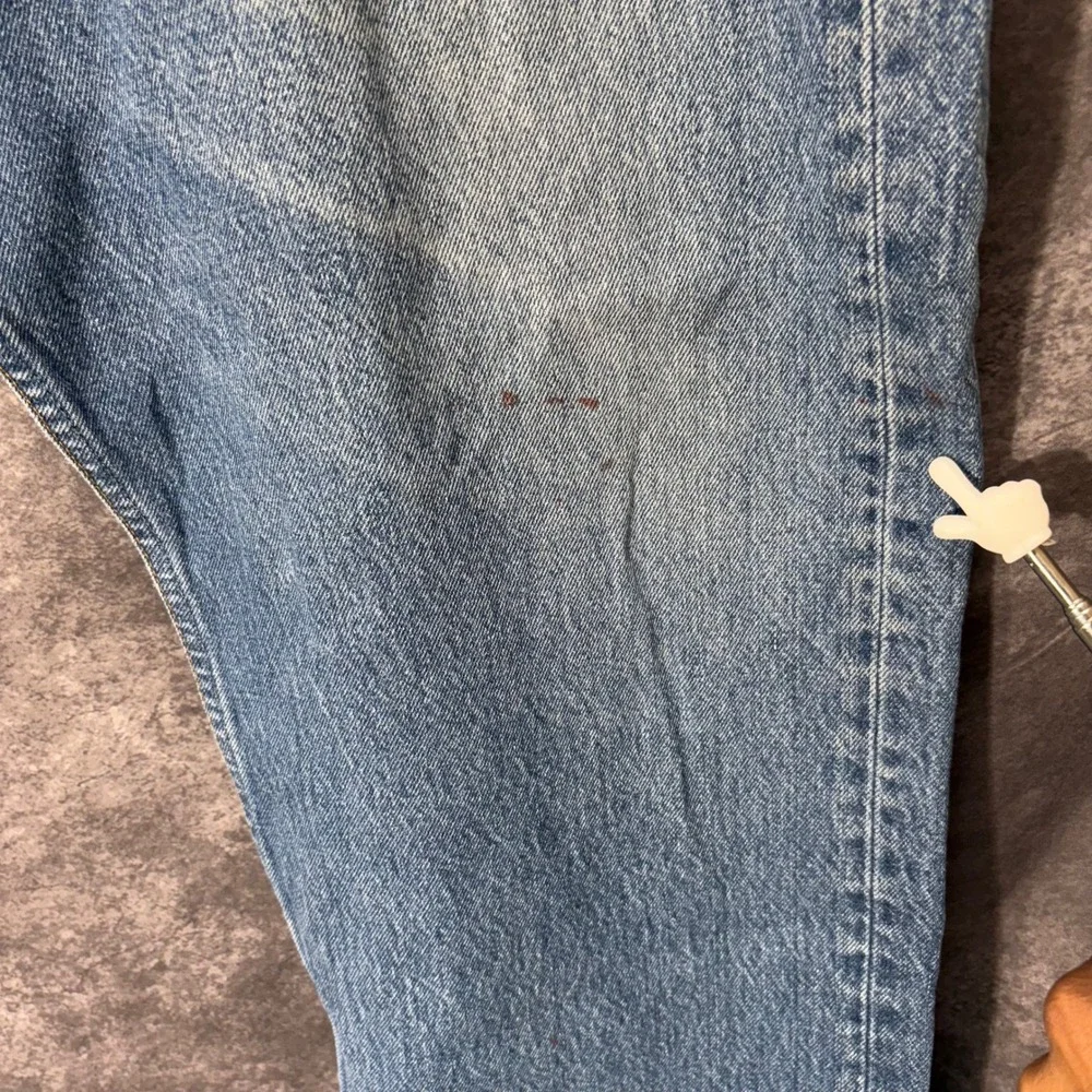 VTG 90s Levis 501 STF Jeans Mens 46x32 Made in USA Blue Straight Leg Button Fly